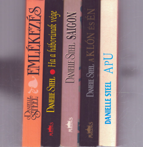 Danielle Steel - 5 db Danielle Steel romantikus regény: Apu - A klón és én - Saigon - Ha a háborúnak vége - Emlékezés