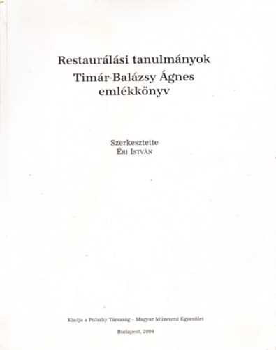 B. Perj�s Judit, R�duly Emil, �jv�ri M�ria - A v�ci domonkos templom kript�j�nak felt�r�sa. K�l�nlenyomat a Restaur�l�si tanulm�nyok - Tim�r-Bal�zsy �gnes eml�kk�nyv c. k�tetb�l.