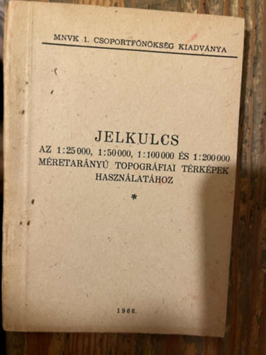 Az 1:25 000, 1:50 00 és 1:100000 méretarányú topográfiai térképek jelkulcsa