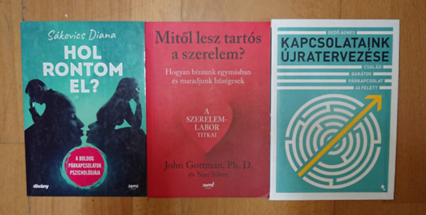S�kovics Diana, John M. Gottman, Ged� �gnes - 3 k�nyv a p�rkapcsolatokr�l: Hol rontom el?, Mit�l lesz tart�s a szerelem?, Kapcsolataink �jratervez�se