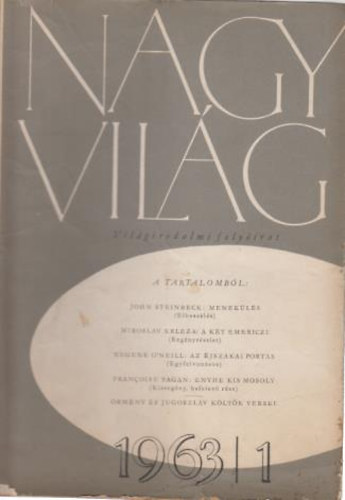 Kardos László-Gerebélyes László - Nagyvilág (Világirodalmi folyóirat)1963/1
