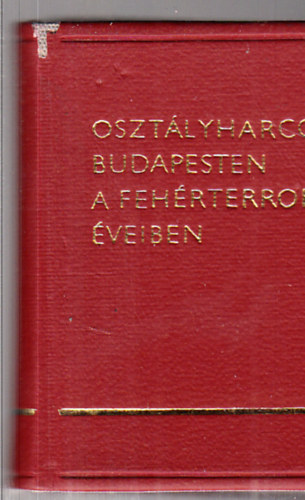 Osztályharcok Budapesten a fehérterror éveiben (minikönyv)