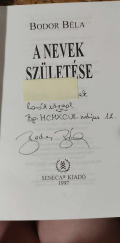 Bodor B�la - A nevek sz�let�se