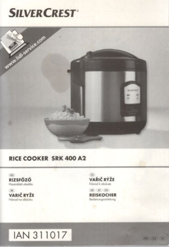 Rizsfőző - SilverCrest használati utasítás