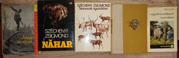 Szchenyi Zsigmond, Rna Istvn - 5 knyv a vadszatrl: Nagyhr vadszok nyomban, Csui!...,Szarvasok nyomban, Afrikai tbortzek, Nahar