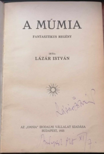 Lzr Istvn - A mmia
