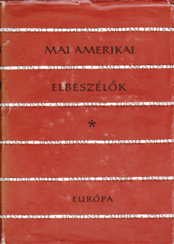 Európa Könyvkiadó - Mai amerikai elbeszélők