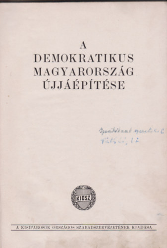 R�th L�szl� - A demokratikus Magyarorsz�g �jj��p�t�se