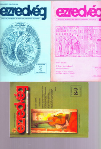 Simon András (szerk.) - 3 db Ezredvég - 1995/1,1999-2,2005/8-9 számok
