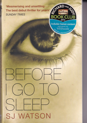 S. J. Watson - Before I Go to Sleep