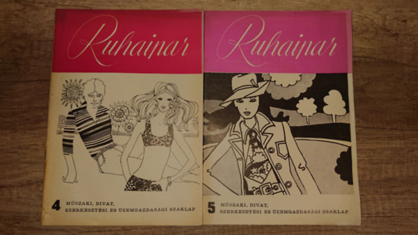 A Ruhaipar című szaklap két száma: Ruhaipar 4., Ruhaipar 5.