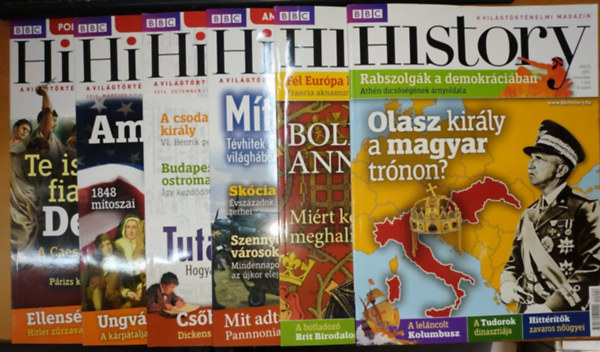 BBC - 6 db BBC History Magazin, szrvnyszm: 2011: 8, 2013: 9, 2014: 11, 12, 2015: 3, 10 szmok