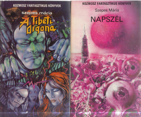 Szepes Mária - 2 db Kozmosz Fantaszikus Könyvek: A Tibeti Orgona + Napszél