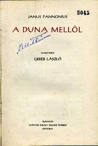 Janus Pannonius - A Duna mellől