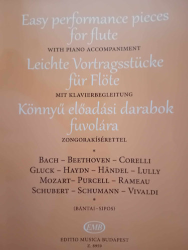 Bntai Vilmos; Sipos va - Knny eladsi darabok fuvolra - Z8959