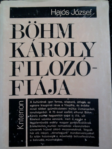 Hajs Jzsef - Bhm Kroly filozfija