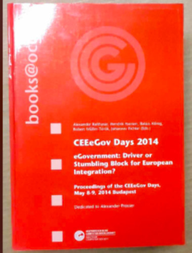 Alexander Balthasar, Hendrik Hansen, Balzs Knig, Robert Mller-Trk, Johannes Pichler - CEEeGov Days 2014