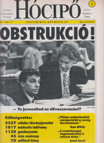 Farkashzy Tivadar szerk., Selmeczi Tibor - Hcip 1992/1-26. (teljes vfolyam, lapszmonknt)