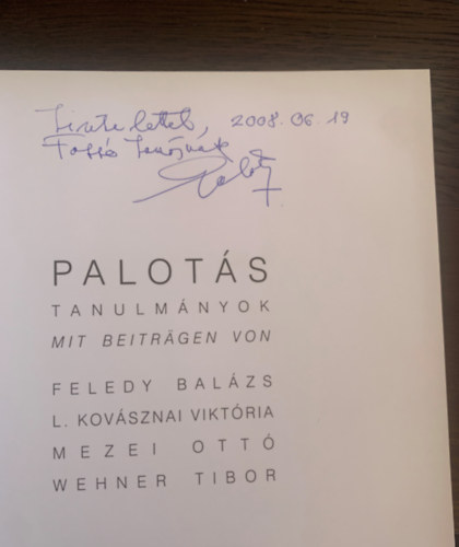 Feledy-L. Kovsznai-Mezei... - Palots (tanulmnyok)