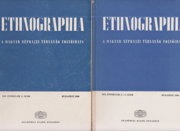 Hofer Tamás (sorozatszerk.) - Ethnographia 1980/2, 3-4. (2 db. lapszám)