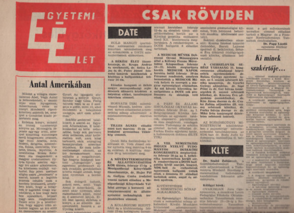 G�z J�zsef - Egyetemi �let XIX. �vfolyam 11. sz�m