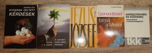 Dr. Paul Mller, Wim Malgo, Werner Gitt, Fernand L. A. Legrand - 5 knyv a keresztny vallsrl: Keresztnysg s kzssg (tanulmnyok kiskzssgekrl), Szenvedssel forml a Mester, Jzsef - Izrel utols fia, Gyakran feltett krdsek, A levegbe fogtok beszlni? - A nyelveken szls b