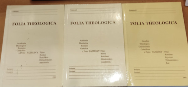 Mrton ron Publisher - 3 db Folia Theologica kiadvny (Kiadvnyszmok a termklapon!)