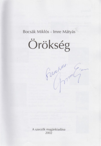 Bocsk Mikls; Imre Mtys - rksg (Pusksk s a trtnelem)