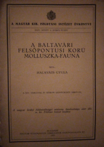 A baltavri felspontusi kor molluszka-fauna ( Klnlenyomat )