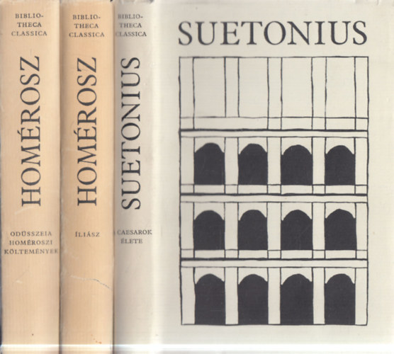 Homérosz, Suetonius - 3 db Bibliotheca Classica: Íliász + Odüsszeia, Homéroszi költemények + A Caesarok élete