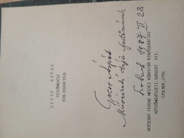 Gecse Árpád festőművész bibliográfiája (Magyar festészet tanulmányok)