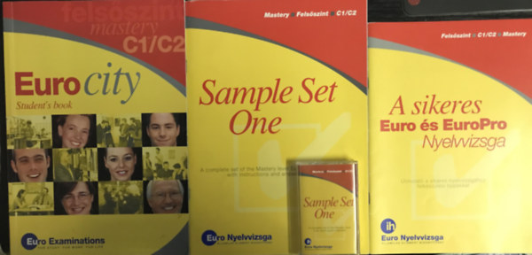 Jim Scrivener - Euro City Student's book - felsszint mastery C1/C2 + Sample Set One - mastery felsszint C1/C2 + A sikeres Euro s EuroPro nyelvvizsga - felsszint mastery C1/C2 + CD