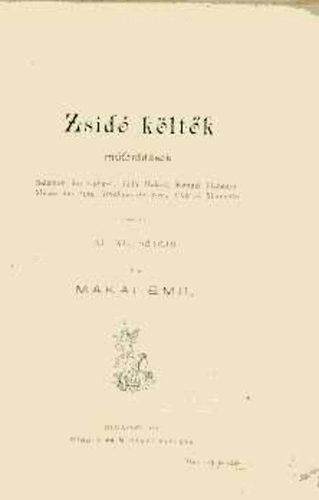 Makai Emil - Zsidó költők