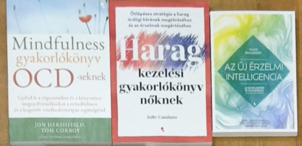 Jon Hershfield, Tom Corboy, Julie Catalano, Travis Bradberry - 3db könyv nőknek önismerettel, a mindennapi élet nehézségeivel kapcsolatban - Mindfulness gyakorlókönyv OCD-seknek, Haragkezelési gyakorlókönyv nőknek, Az új érzelmi intelligencia