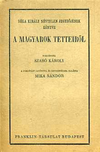 Szab Kroly (Ford.) - A magyarok tetteirl