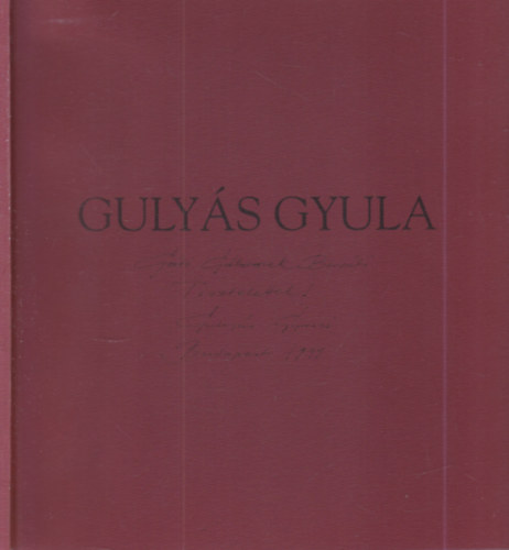 GULYÁS GYULA - Acqua Et Helios 1996-1999.