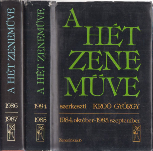 Kro Gyrgy (szerkeszt) - 3db zenvel kapcsolatos m - Kro Gyrgy: A ht zenemve 1984.oktber-1985.szeptember + 1986.oktber-1987.szeptember + 1985-1986