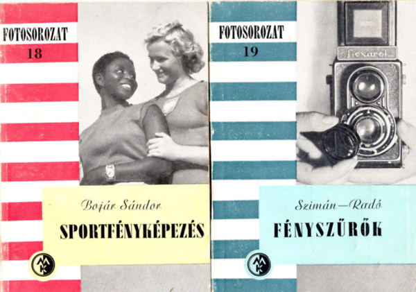 Mrer Lszl, Kukorovics Mikls, Jns Pl, Bojr Sndor, Szimn Oszkr - 5 db Fots knyv egytt.: 1. Sznes fnykpezs, 2. Kisfilmes fnykpezs, 3. Sportfnykpezs, 4. Fnyszrk, 5. Hazai fotopaprok