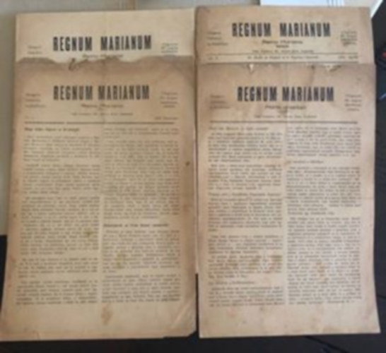 Regnum Marianum - vil�gszerte �l� magyar katolikusok lapja - Argentina 4 sz�m. 1954/1-2, 1955 okt. 1956 �prilis
