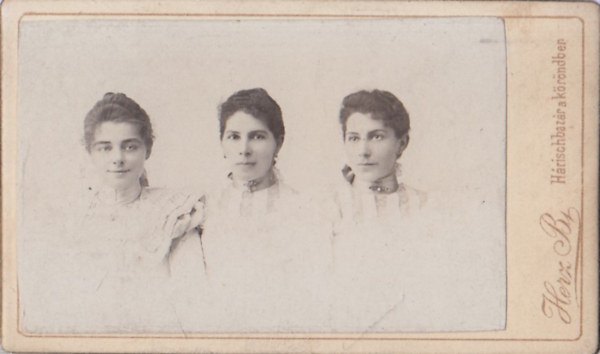 Herz B. (Hrisbazr a krndben): hrom leny arckpe (5x8 cm) (vizitkrtya)