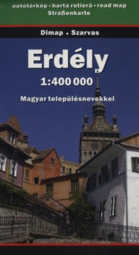 Szarvas Andrs - Erdly auttrkp 1:400 000 - Magyar teleplsnevekkel
