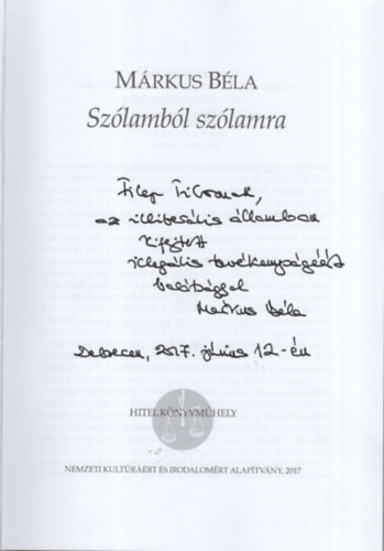 M�rkus B�la - Sz�lamb�l sz�lamra - Dedik�lt