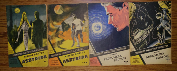 Mircae Brates, Jefremov - 4 füzet a Tudományos-fantasztikus elbeszélések című sorozatból: Asztrida ** (26.), Asztrida *** (27), Androméda ködfolt **** (54), Androméda ködolt ******* (57.)