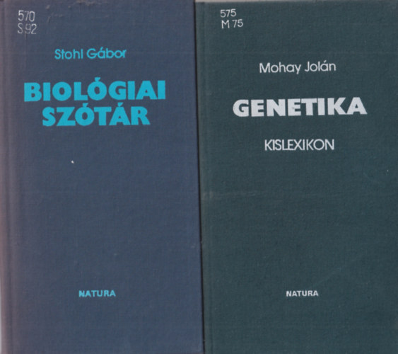 Széky Pál, Stohl Gábor, Mohay Jolán - 3 db orvosi könyv: Genetika kislexikon + Biológiai szótár + Ökológia kislexikon