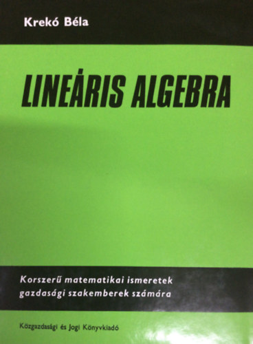 Krek Bla - Lineris algebra