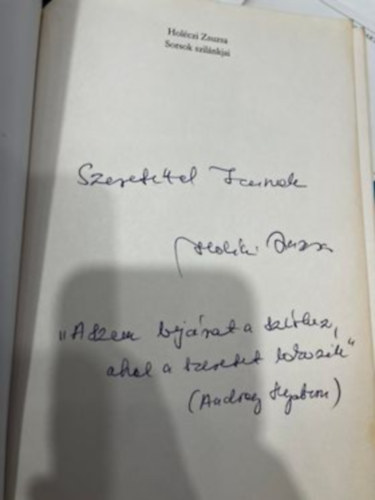 Holczi Zsuzsa - Sorsok szilnkjai