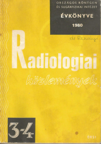 Radiol�giai k�zlem�nyek 1980. 3-4.