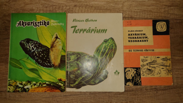 P�nzes Bethen, Horn-Zsilinszky, Ol�h J�zsef - 3 kiadv�ny akvarisztik�r�l/terr�riumokr�l: Akv�rium, terr�rium, szobakert, Terr�rium, Akvarisztika