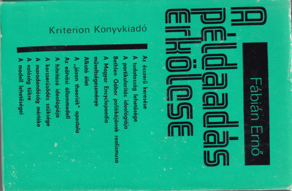 Fábián Ernő - A példaadás erkölcse - Tanulmányok