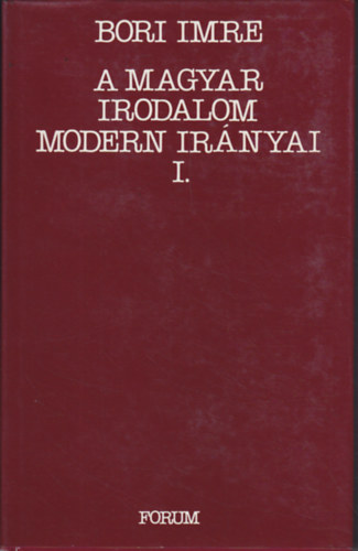 Bori Imre - A magyar irodalom modern ir�nyai I-II.